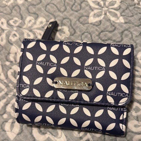 Nautica Handbags - Nautica Blue and White Geometric Wallet